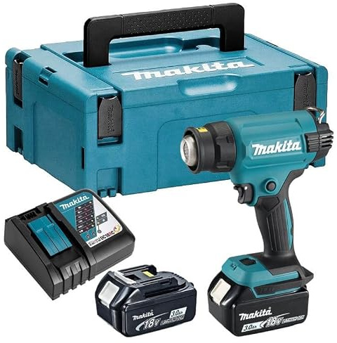 Makita DHG181RFJ Heißluftgebläse, 18 V LXT (2 x 3,0 Ah)