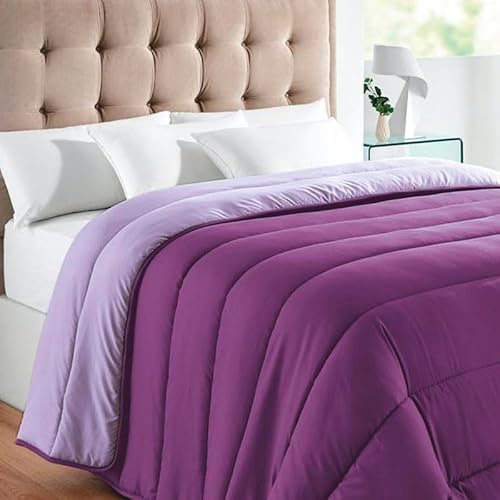 Rufino Díaz Edredón Nórdico Relleno Fibra Bicolor (Morado/Lila - 135cm) - Otoño/Invierno - Suave y cálido para tu Descanso