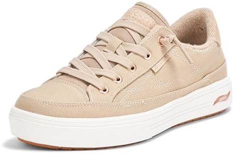 Skechers Women's Arch Fit Arcade-Meet Ya There Sneaker, Taupe, 8.5 Wide