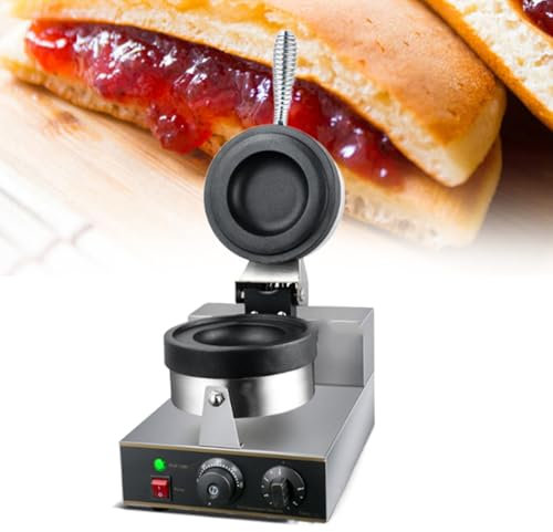 WEIMILOR Commercial Electric Burger Waffle Irons, 1200W Non Stick Press Burger Stainless Steel Machine Panini Press Sandwich Maker for Home Party Bread Donut Heating Machine