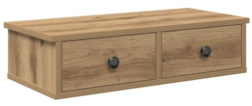 vidaXL Wandregal mit Schubladen Artisan-Eiche 60x28x15cm Holzwerkstoff