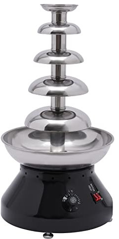 Fuente de chocolate, 230 W, 5 niveles, de acero inoxidable, para remojar fresas, ranuras de manzanas, verduras y más, 3000 ml
