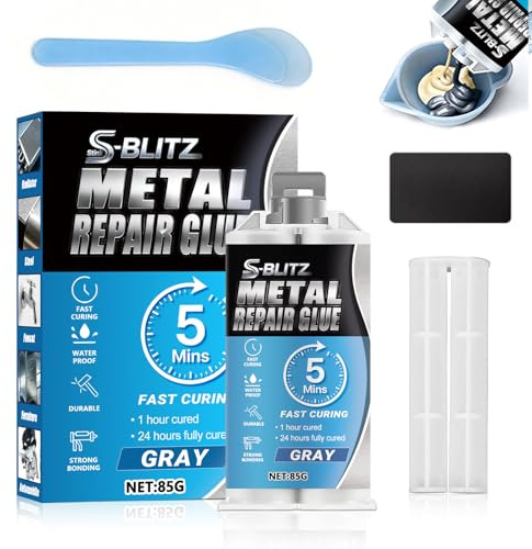 Adhesivo de metal extra fuerte, adhesivo de metal líquido, adhesivo de 2 componentes para metal, resistente al calor y resistente al agua, adhesivo de alta resistencia para acero inoxidable, hierro