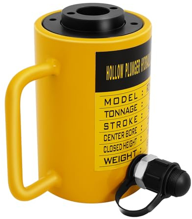 Hydraulic Cylinder, 20 Ton Manual Oil Pump Hydraulic Cylinder Lifter, Hollow Piston Cylinder, for Buildings and Bridges