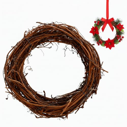 SOIMISS Natural Twig Garland: Rattan Wreath Vine Wreath Decor Hanging Vine Garland Door Wall Party Decor Brown Rattan Kitchen Counter Storage Dining Table Service