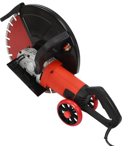 Scie à béton électrique 4000 W 3000 tr/min Profondeur de coupe 165 mm Rainureuse murale avec lame de scie 410 mm pour pierre, béton, granit