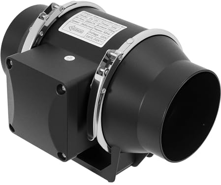 Ventilatore per condotto di scarico, 35 W, 220 V, per bagno, cantina, garage, velocità 2600 rpm, nero