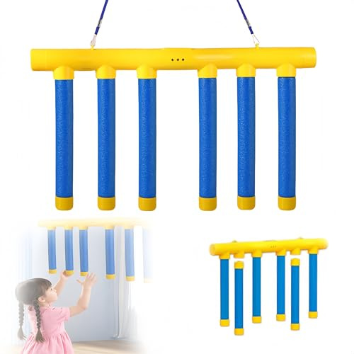 Reflex Drop Sticks Challenge Game with Remote Control - 3 Adjustable Speed Modes, Hand-Eye Coordination & Reaction Training Toy, Fun Catch Falling Sticks Game for Kids, Adults (Blue)