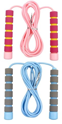 2-Piece Adjustable Skipping Rope for Kids, 118in Length - Adjustable Jump Rope Set for Boys & Girls to Exercise