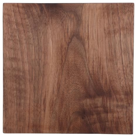 SEWACC Panneau en Bois Dur de Noyer Naturel 15x15x2 Cm, Planche Artisanale pour Loisirs Créatifs, Décoration Intérieure et Étagères, Feuille Brute Facile à Peindre Teindre, Matériau