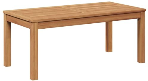 Mhdvray Teak Couchtisch Braun 95x45x40 cm Massivholz wetterbeständig für Garten Balkon und Terrasse Modernes Langlebiges Outdoor Sofa Tisch