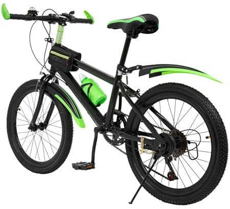CHERIPOLI 20 Inch 7 Gang Mountain Kids Bicycle, children Bike Maximum weight capacity 85 kg, Multiple Colors red green, for Boys Girls and teen Unisex