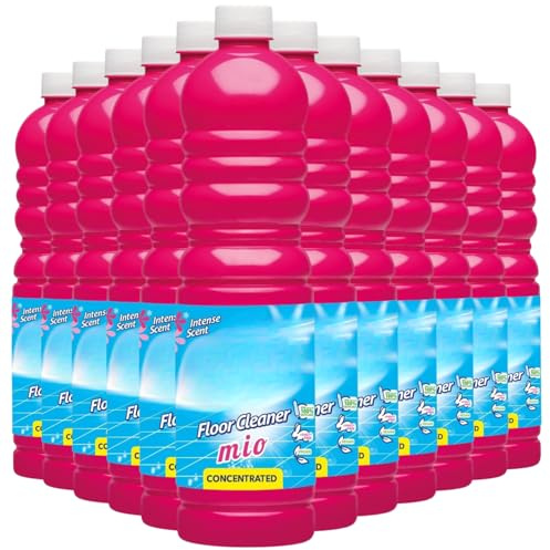 Spanish Floor Cleaner Mio Scent Liquid 1L - Fresh and Powerful Concentrated Cleaning for Laminate, Stone and Hard Surfaces - Spanish Cleaning Products Pack of 12