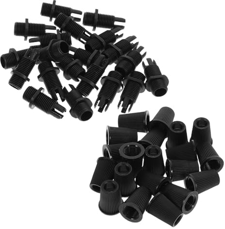 LALAFINA per Cavi M10 in Plastica Nera 20 Pezzi, Pinze e Supporti per Apparecchi di Illuminazione, Clip Fermacavi Antistrappo per Lampadari, Accessori per Elettricisti
