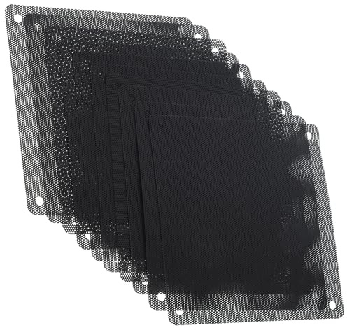 VICASKY 10 Stück Lüfterfilter für PC Gehäuselüfter Hardware aus Schwarzem PVC mit Einfachem Strukturdesign Schutz im Sommer für Computerfilter und PC Lüftergitter