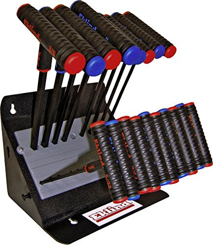 EKLIND 60825 Power-T - Llave Allen hexagonal de bola con mango en T, 9 pulgadas/mm (2 juegos, 19 piezas)