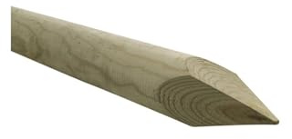 Faura - Tutor de Madera de Sombrilla con Punta | 250x8 cm. (Alto X Diámetro) -