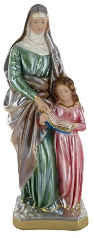 Ferrari & Arrighetti Bild Santa Ana aus Gips, handbemalt, 30 cm