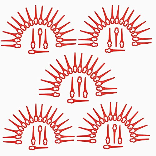 Nylon knife suitable for Florabest FRTA PRTA 20 A1, FAT18 B2 B3 grass trimmer, brush cutter, edge cutter, scythe, trimmer blades (100 pieces)