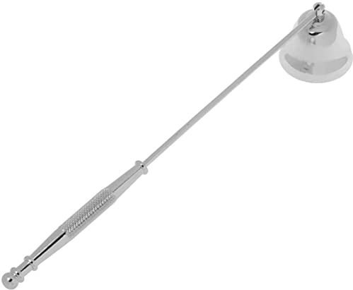 CHUANGOU Edelstahl Kerzenlöscher mit Griff Um Sicher Kerzen Auslöschen (Silber)