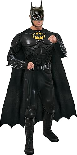 RUBIE'S DC Official, Batman Mickael Keaton, The Flash Movie, kostym, M, svart riddare, kostym, för halloween, karneval, julklapp, presentidé