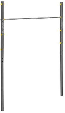 HUDORA Turnreck Fabian Standard/Pro - einfache/doppelte Turnstange für Kinder & Erwachsene - 4-Fach höhenverstellbare Gymnastikstange - belastbare Outdoor-Fitnessstange für bis zu 100kg