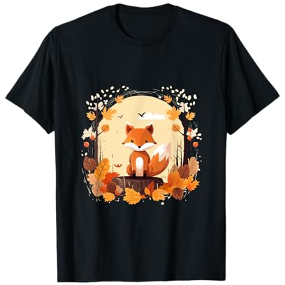 Kindermode - Herbst Füchse Blätter Jahreszeiten T-Shirt