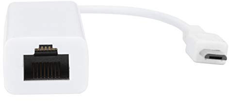 Lazmin112 Micro-USB-auf-RJ45-Ethernet-Port-Netzwerkkartenadapter für W Motherboard, Unterstützt 10/100 Mbit/s, Halb-/Vollduplex