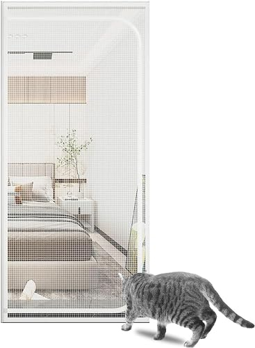 DOKLY Cat Screen Katzennetz for Balkon,Haustiere Bildschirm Tür,Keine Nageltrennwand, katzenresistentes Netz, verhindert, DASS Hunde und Katzen von zu Hause weglaufen,B-85x200cm
