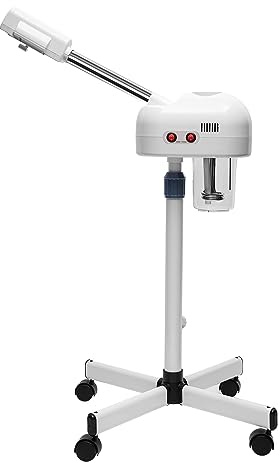 sauna vaporisateur salon de beauté Vaporisateur à l - Appareil Sauna facial Évaporation numérique Double tube Portable Multifonction Hydratant 750W Blanc