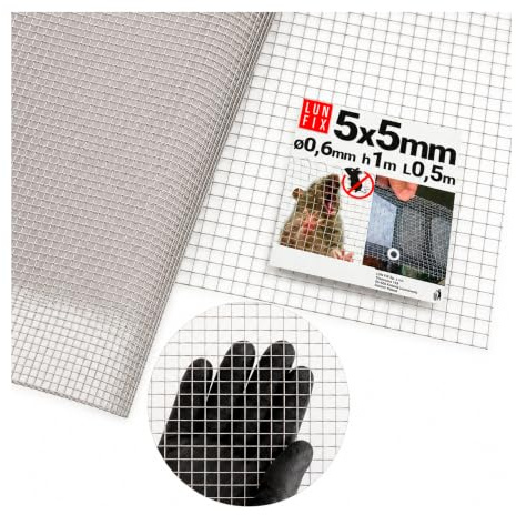 5 x 5 mm 1 x 0,5 m ø 0,6 mm Edelstahl Edelstahlgitter Feinmaschig | Edelstahlgitter Feinmaschig Filtersieb Fliegengitter AISI 304 Edelstahlgewebe