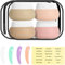 Contenitori cosmetici ricaricabili per creme, contenitori per crema vuoti da 30 ml, contenitore per crema da viaggio, contenitore in silicone con borsa, etichetta e cucchiaio, piccolo contenitore da