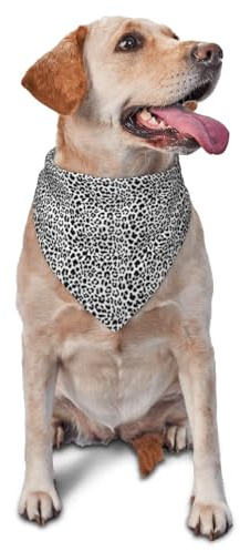 Hundhalsduk, triangulär haklapp, svart leopardmönster, söta hundtillbehör, hundhalsdukar