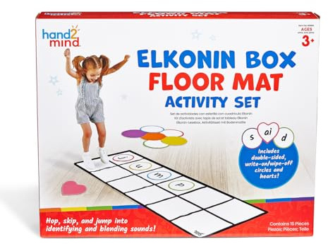 Learning Resources Elkonin Box Activity Mat, Phonics Game, Phonemic Awareness, Kids Active Play, Preschool Learning Activities, Early Literacy Game, Ages 3 4 5 +