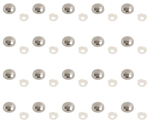Chrome Screw Caps Cover 15mm Plastic Dome Screw Covers for 6g & 8g Fixing Screws Covers Compatible with 3.5mm-4mm Screw Size Pack of 20