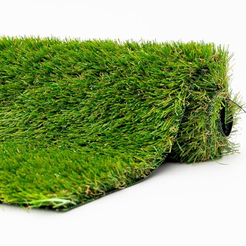 Gazon synthétique 35 mm rouleau 2x3 m (6 m²) – Fibres bicolores effet naturel haut réalisme – Idéal jardin moderne, contour piscine et terrasse urbaine – MGS