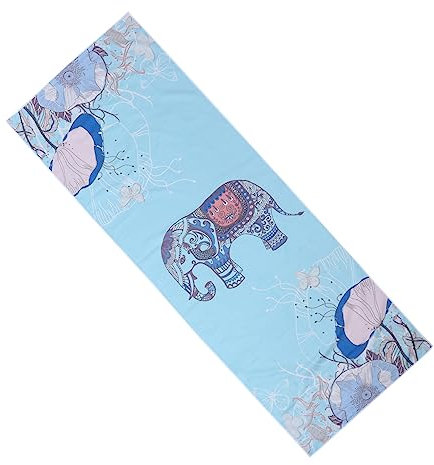 Milisten 1 Pc Tapis De Yoga Éléphant Blocs De Yoga Tapis De Yoga Épais Antidérapant pour Grand Balle De Yoga Blue Polaire Double Face
