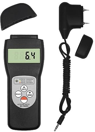 Misuratore di Umidità, Misuratore di umidità for legno MC-7825PS con tester di umidità digitale for principi di ricerca e pin per legna da ardere, legname e mattoni