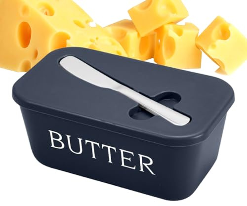 Porte-beurre | Beurrier,avec Coupeur Conservation Hermétique Fromage pour Maison Cuisine Restaurant Frigo
