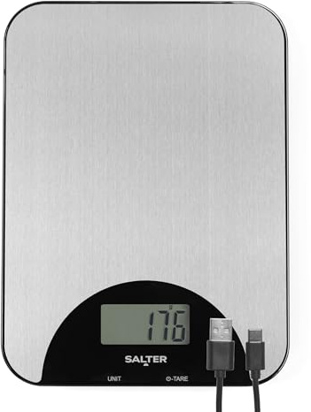 Salter Expert Kitchen bilancia da cucina elettronica, USB, 5 kg
