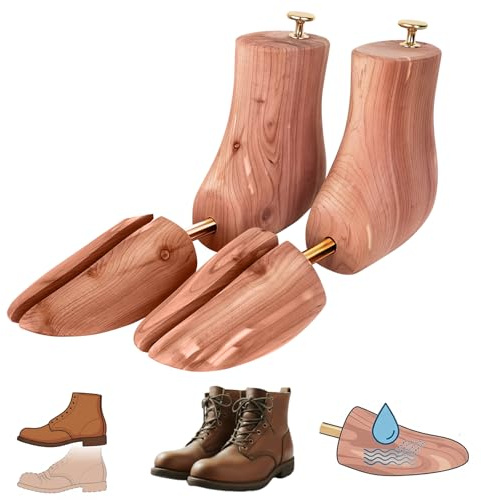 ZAMQIU Cedar Boot Trees for Men&Women-Boot Shaper, Natural Aromatic Cedar Wood, Durable Metal Components-Extend Boot Lifespan
