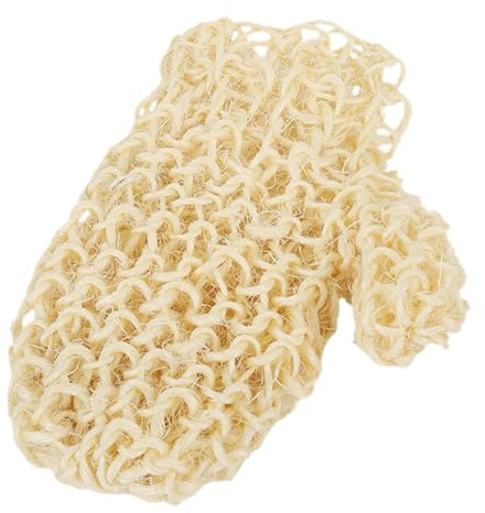 TOYZFRIENDY Peeling Handschuh aus geflochtenem Sisal Natürliches Waschhandschuh mit verbessertem Griff für Körperpeeling und sanfte Reinigung Dusche Badehandschuh