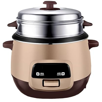 Cuociriso con vaporiera (3/4L) Pentola Interna Antiaderente, Isolamento Intelligente, prepara Riso e cibi e Verdure sani al Vapore, per 3-5 Persone 220-240V USA/UE (3L)