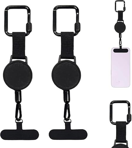 Retractable Anti-Theft Phone Strap, Outdoor Anti-Theft Retractable Phone Lanyard, Skiing Accessories Ski Phone Holder, Mobile Phones Accessories for Hiking, Skiing, Fishing and Daily Activities