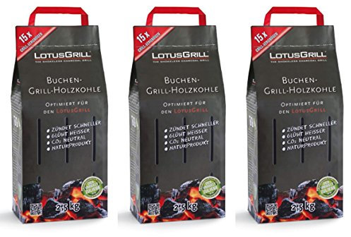 Lotus Grill in legno di faggio Carbone 2,5 kg sacchetto set da pezzi