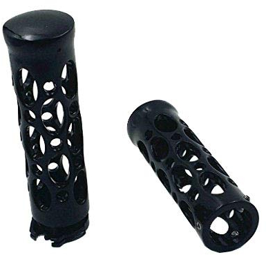 1 Zoll Oval Loch Lenker Griffe Für Cruiser Chopper Touring Benutzerdefinierte Bobber Cafe XL (Schwarz)