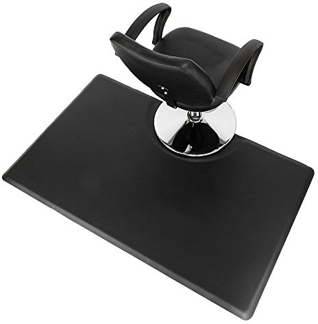 3' x 5' Salon Anti Fatigue Mat for Hair Stylist 7/8'' Thick, Rectangle Comfort Barber Shop Beauty Floor Mats Under Styling Chair