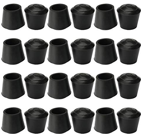 sourcing map 24Stk.Stuhlbeinkappen Filzgleiter Bein Kappe Spitze Deckel Gummi 16mm 5/8 Innendurchmesser für Möbelstuhl