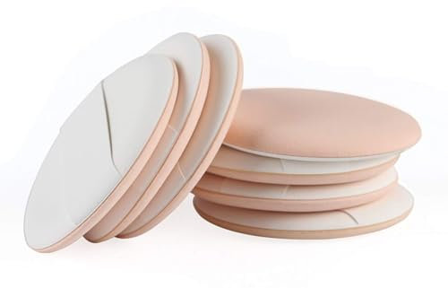 1Sets 7 PCS Multifunctional Air Cushion Puff Wet and Dry Reusable BB Cream Foundation Liquid Silicone Pad Loose Powder Sponge Egg Beauty Tool for Travel and Daily Life (Skin Color)