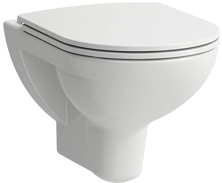 LAUFEN PRO Wand-WC, Tiefspüler, spülrandlos, 530x360mm, offene Befestigung, H8209604000001, Farbe: Weiß